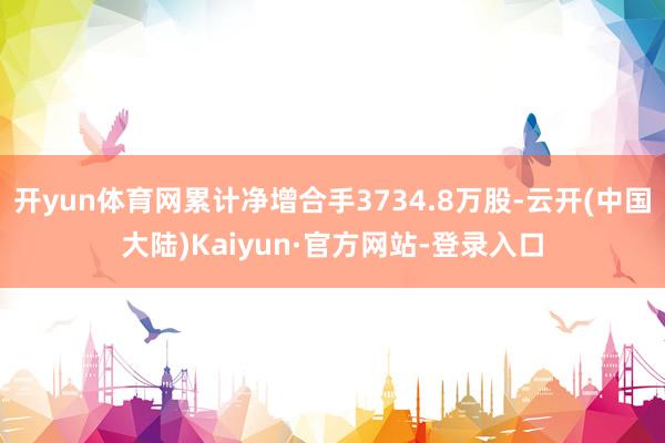 开yun体育网累计净增合手3734.8万股-云开(中国大陆)Kaiyun·官方网站-登录入口