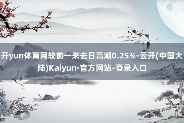 开yun体育网较前一来去日高潮0.25%-云开(中国大陆)Kaiyun·官方网站-登录入口