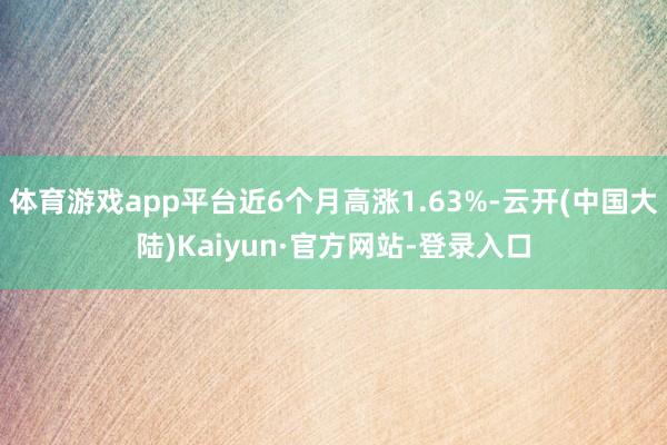 体育游戏app平台近6个月高涨1.63%-云开(中国大陆)Kaiyun·官方网站-登录入口